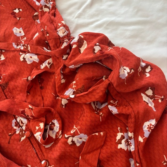 Universal Thread Red Floral Midi Dress - Picture 12 of 13